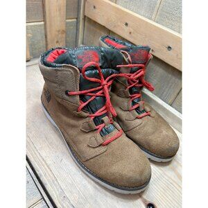 The North Face Brown and Red Ankle Boots